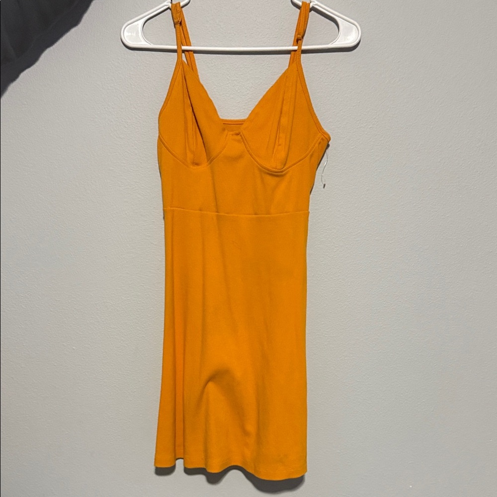 Wild Fable Bright Orange Ribbed Top